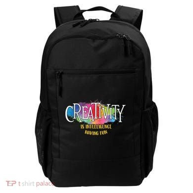Creativity Is Intelligence Having Fun Artist Drawing Arts Backpack