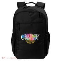 Creativity Is Intelligence Having Fun Artist Drawing Arts Backpack thumb 0