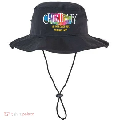 Creativity Is Intelligence Having Fun Artist Drawing Arts Bucket Hat