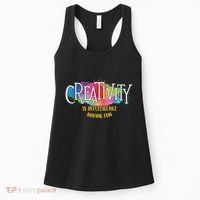Creativity Is Intelligence Having Fun Artist Drawing Arts Women's Tank Top thumb 0