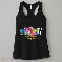 Creativity Is Intelligence Having Fun Artist Drawing Arts Women's Tank Top thumb 3
