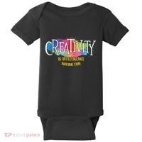 Creativity Is Intelligence Having Fun Artist Drawing Arts Baby Bodysuit thumb 0
