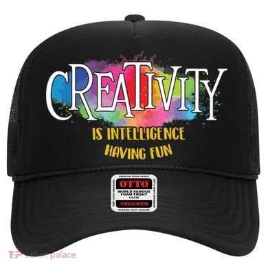 Creativity Is Intelligence Having Fun Artist Drawing Arts Hat