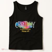 Creativity Is Intelligence Having Fun Artist Drawing Arts Tank Top thumb 2