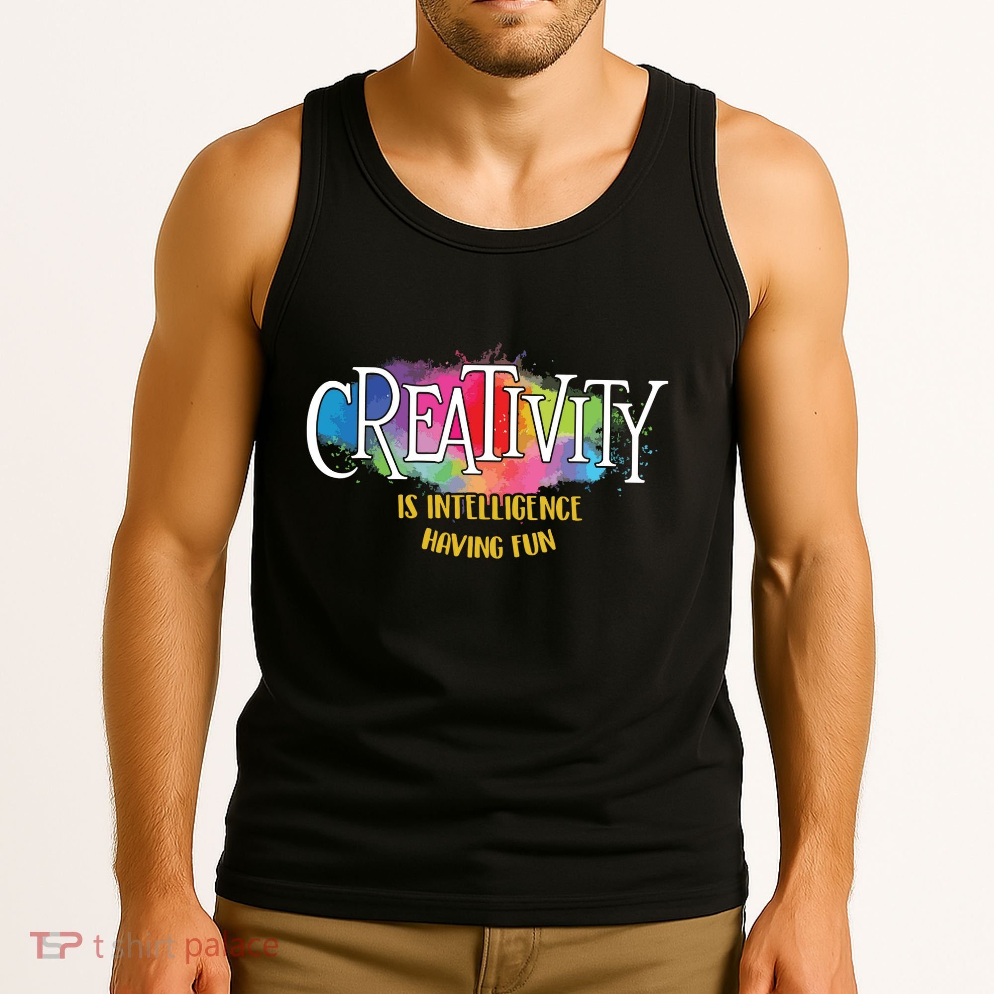 Creativity Is Intelligence Having Fun Artist Drawing Arts Tank Top