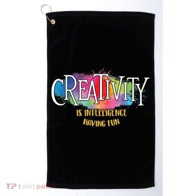 Creativity Is Intelligence Having Fun Artist Drawing Arts Golf Towel