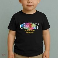 Creativity Is Intelligence Having Fun Artist Drawing Arts Toddler T-Shirt thumb 2