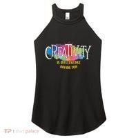 Creativity Is Intelligence Having Fun Artist Drawing Arts Women's Perfect Tri Rocker Tank thumb 0