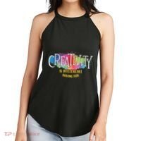 Creativity Is Intelligence Having Fun Artist Drawing Arts Women's Perfect Tri Rocker Tank thumb 2