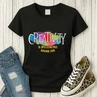Creativity Is Intelligence Having Fun Artist Drawing Arts Women's T-Shirt thumb 3