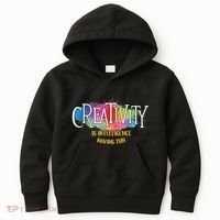 Creativity Is Intelligence Having Fun Artist Drawing Arts Kids Hoodie thumb 0