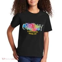 Creativity Is Intelligence Having Fun Artist Drawing Arts Kids T-Shirt thumb 2