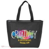 Creativity Is Intelligence Having Fun Artist Drawing Arts Tote Bag thumb 0