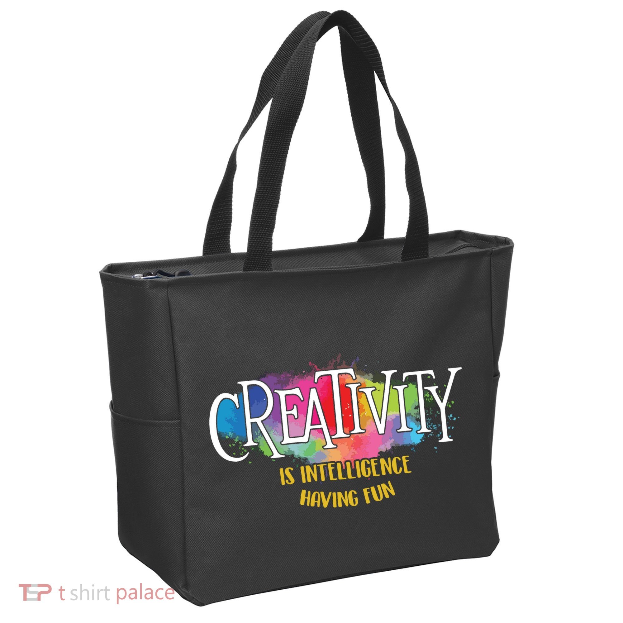 Creativity Is Intelligence Having Fun Artist Drawing Arts Tote Bag