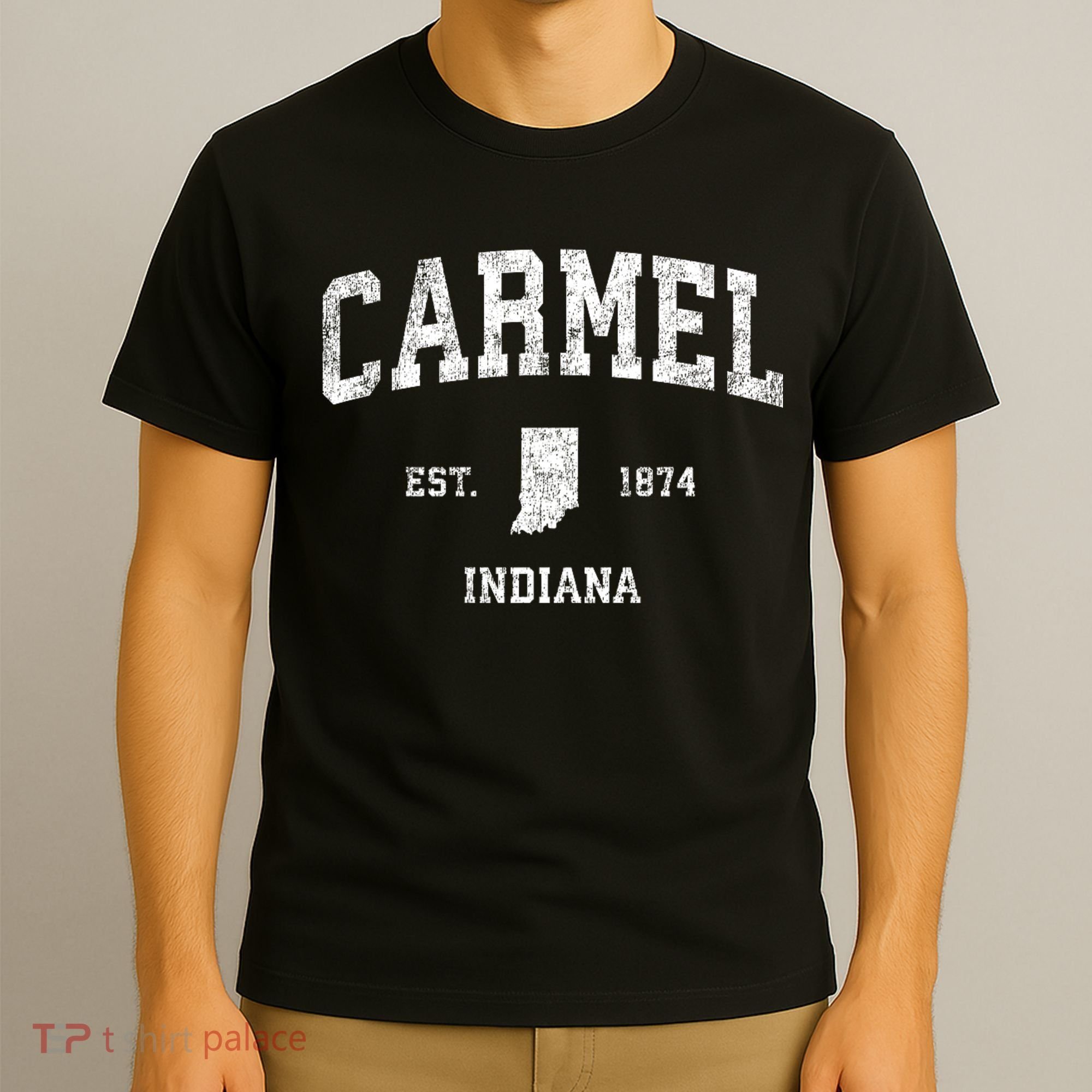 Carmel Indiana In Vintage Sports T-Shirt