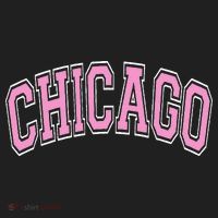 Chicago Illinois IL Varsity Style Pink Text Women's Sweatshirt thumb 2