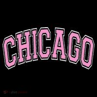 Chicago Illinois IL Varsity Style Pink Text Bucket Hat thumb 4