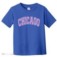 Chicago Illinois IL Varsity Style Pink Text Toddler T-Shirt thumb 0