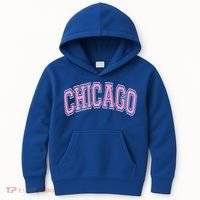 Chicago Illinois IL Varsity Style Pink Text Kids Hoodie thumb 0