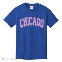 Chicago Illinois IL Varsity Style Pink Text Kids T-Shirt thumb 0