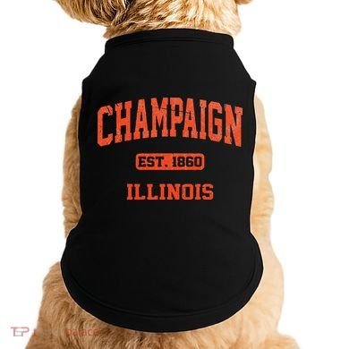 Champaign Illinois IL Vintage State Athletic Style Doggie Tank