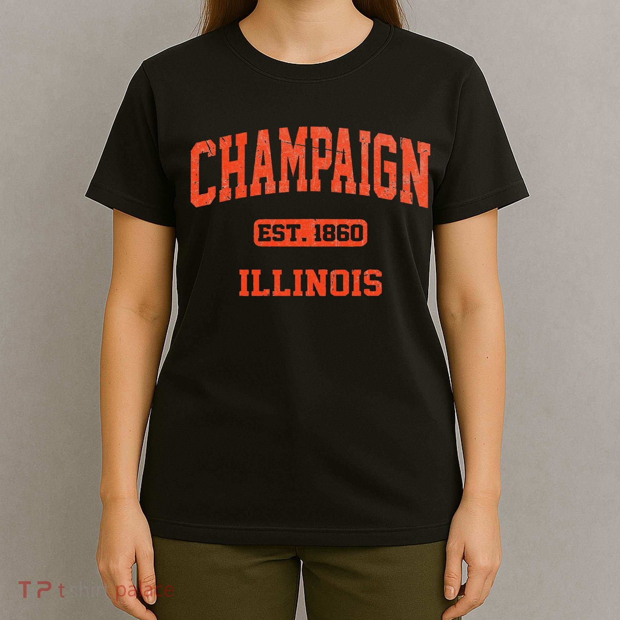 Champaign Illinois IL Vintage State Athletic Style T-Shirt