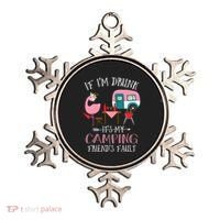 Camper If IM Drunk ItS My Camping Friends Fault Flamingo Great Gift Ornament thumb 0