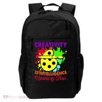 Creativity Is Intelligence Having Fun Backpack thumb 0