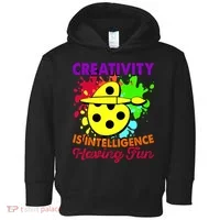Creativity Is Intelligence Having Fun Toddler Hoodie thumb 0
