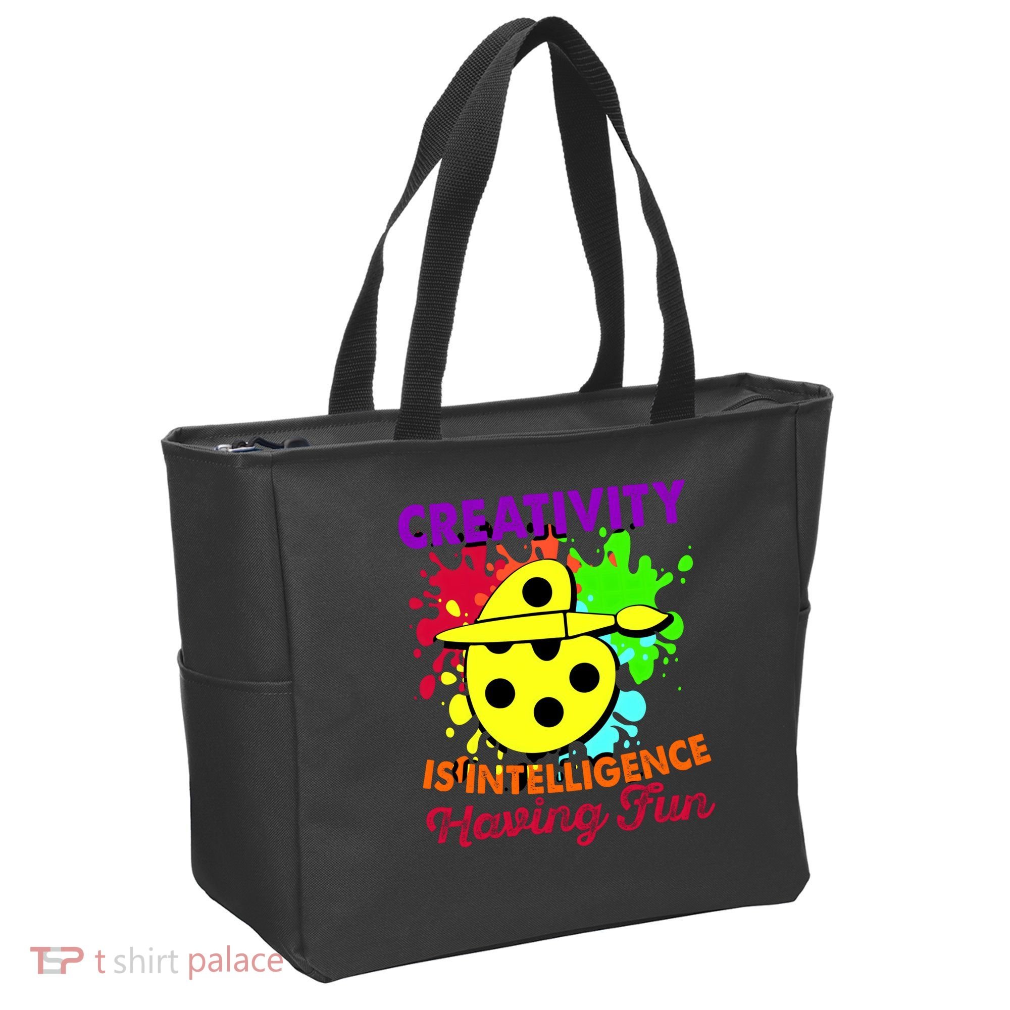 Creativity Is Intelligence Having Fun Tote Bag