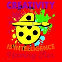 Creativity Is Intelligence Having Fun Santa Hat thumb 1