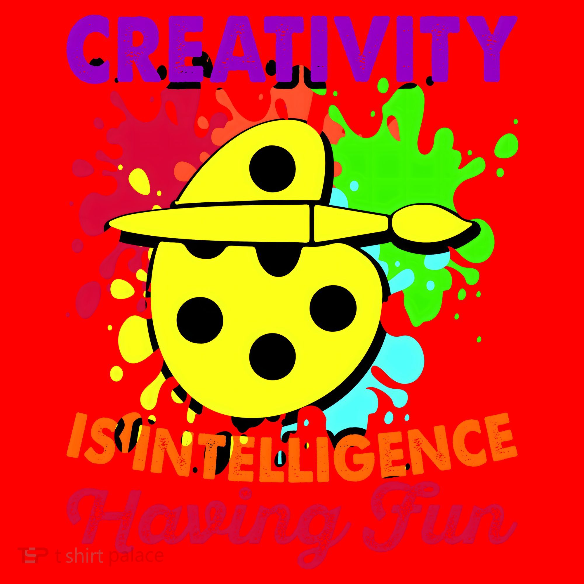 Creativity Is Intelligence Having Fun Santa Hat