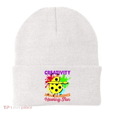 Creativity Is Intelligence Having Fun Beanie