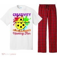 Creativity Is Intelligence Having Fun Pajama Set thumb 0