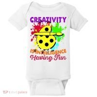 Creativity Is Intelligence Having Fun Baby Bodysuit thumb 0