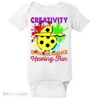 Creativity Is Intelligence Having Fun Baby Bodysuit thumb 0
