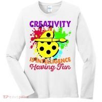 Creativity Is Intelligence Having Fun Women's Long Sleeve Shirt thumb 0