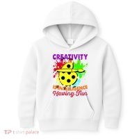 Creativity Is Intelligence Having Fun Kids Hoodie thumb 0