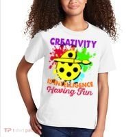 Creativity Is Intelligence Having Fun Kids T-Shirt thumb 2