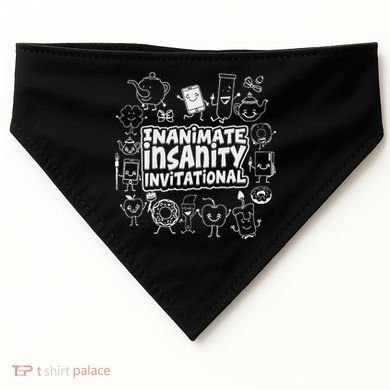 Creator Ink Inanimate Insanity Black And White USA-Made Doggie Bandana