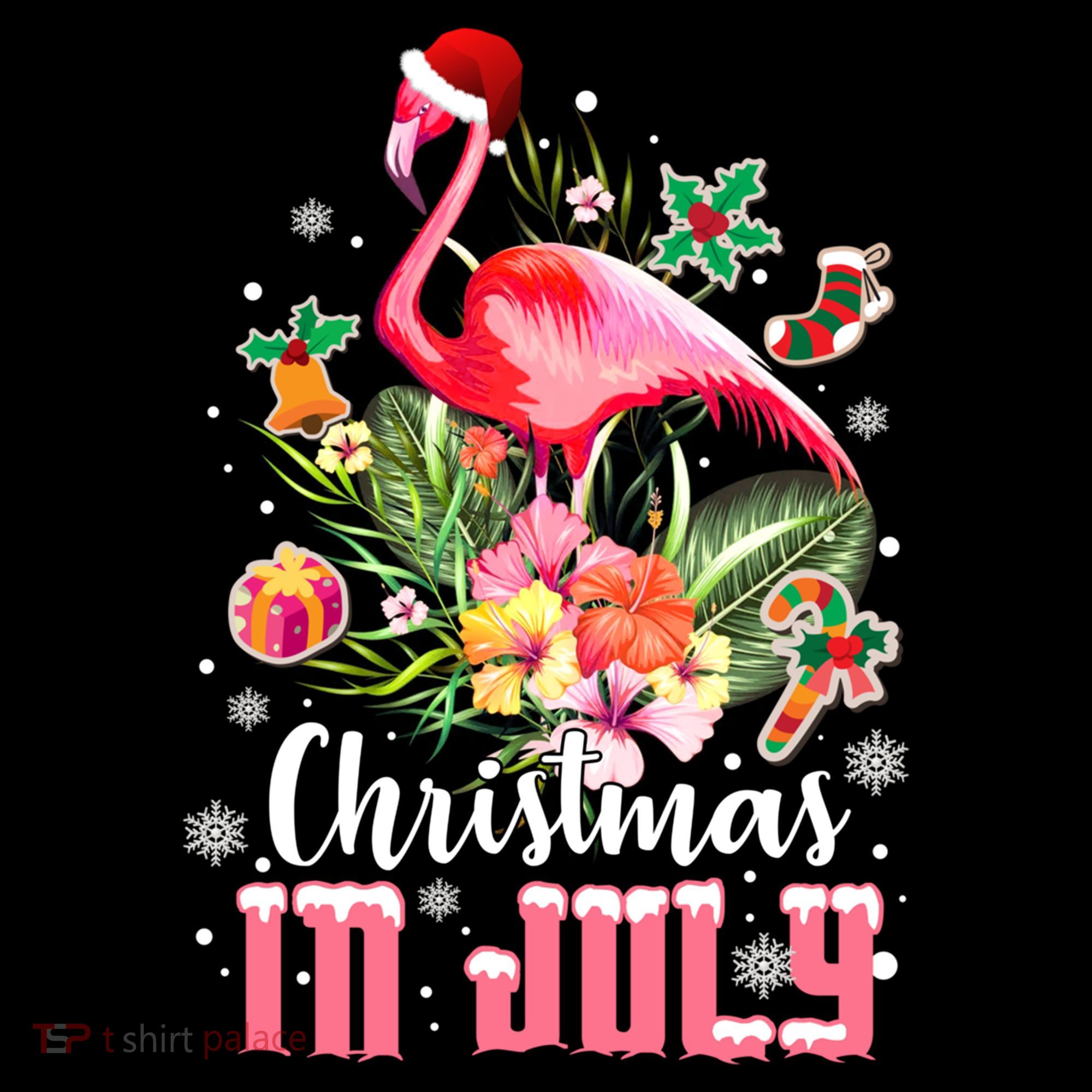 Christmas In July Cool Gift Pink Flamingo Gift Coffee Mug