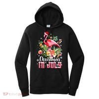 Christmas In July Cool Gift Pink Flamingo Gift Women's Hoodie thumb 0