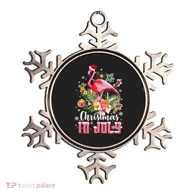 Christmas In July Cool Gift Pink Flamingo Gift Ornament