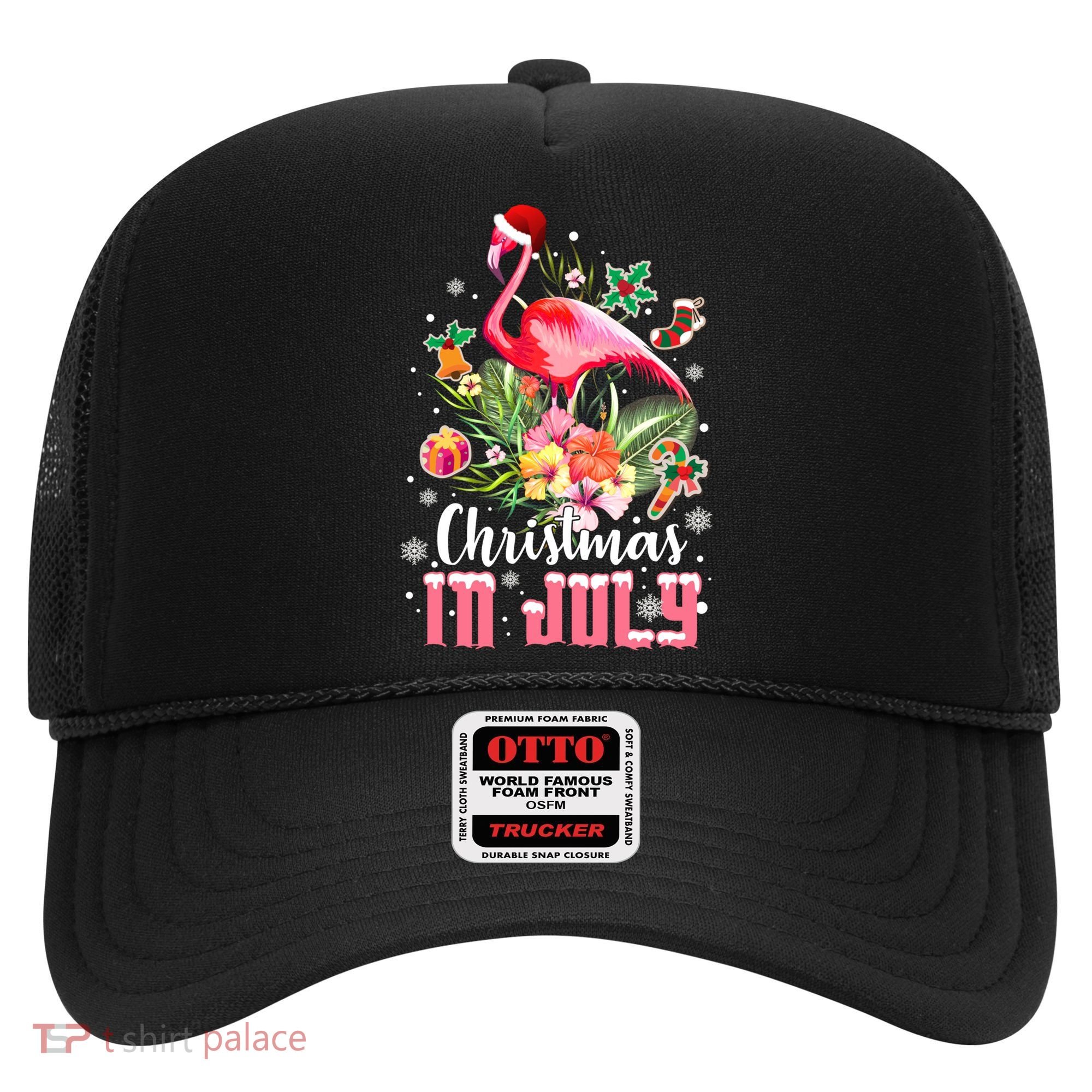 Christmas In July Cool Gift Pink Flamingo Gift Hat