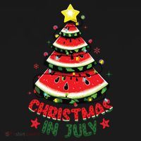 Christmas In July Shirts Watermelon Xmas Tree Backpack thumb 2