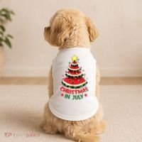 Christmas In July Shirts Watermelon Xmas Tree Doggie Tank thumb 2