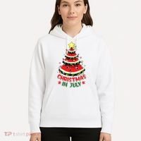 Christmas In July Shirts Watermelon Xmas Tree Hoodie thumb 5