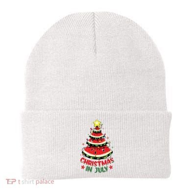 Christmas In July Shirts Watermelon Xmas Tree Beanie