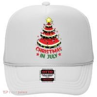 Christmas In July Shirts Watermelon Xmas Tree Hat thumb 0