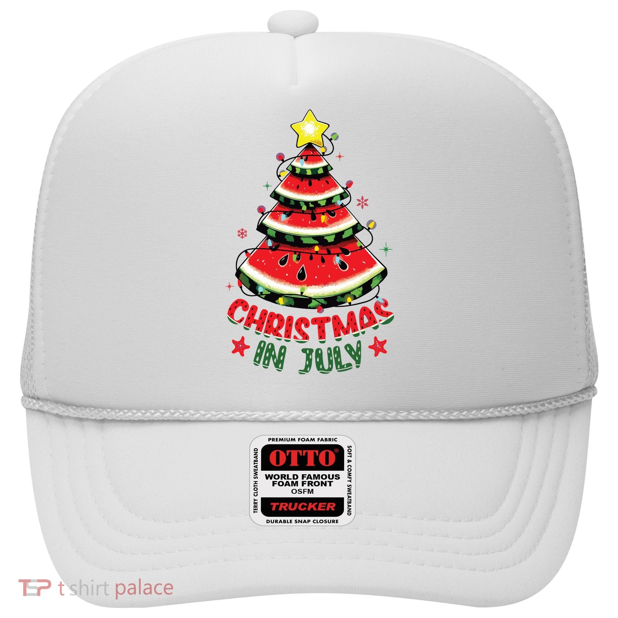 Christmas In July Shirts Watermelon Xmas Tree Hat
